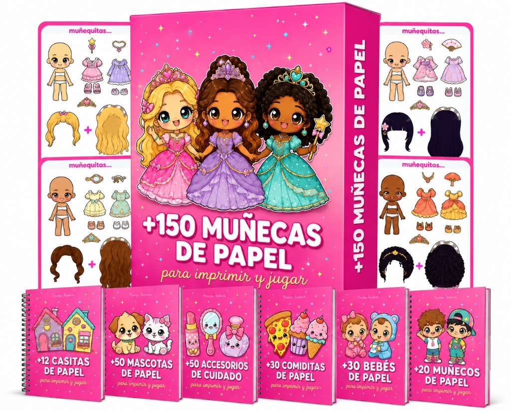 Colección +150 Muñecas de Papel María Creativa
